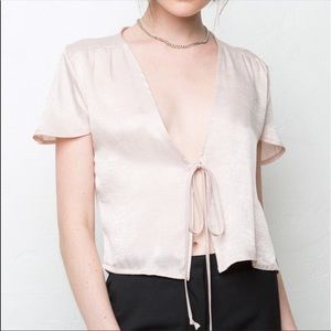 Brandy Melville silk tie top